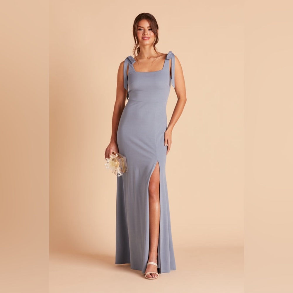 NWT Birdy Grey Alex Convertible Dress Size M - Crepe Dusty Blue